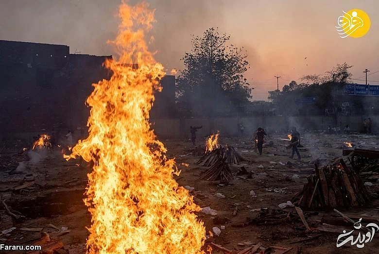 (ویدئو) دهشت آخرالزمانی با سوزاندن قربانیان کرونا در هند (ویدئو) دهشت آخرالزمانی با سوزاندن قربانیان کرونا در هند